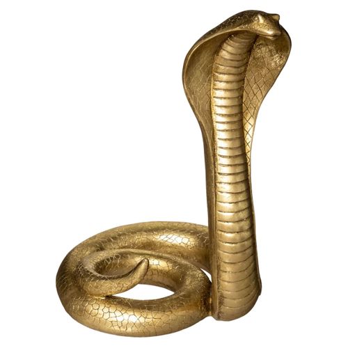 Statue résine cobra COCO Doré