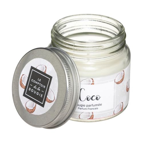 Bougie Parfumée Noix De Coco Pot En Verre Avec Couvercle 65 G