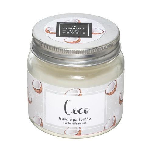 Bougie Parfumée Noix De Coco Pot En Verre Avec Couvercle 65 G