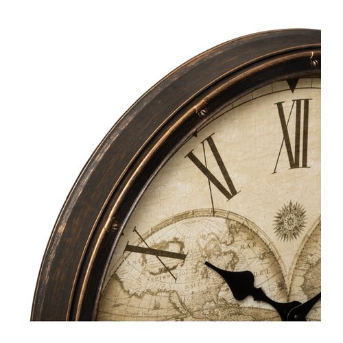 Pendule Murale Silencieuse Déco Monde D 51 Cm