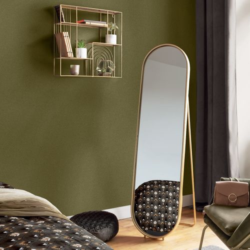 Miroir Sur Pied "edi" Doré - Métal 160x44 Cm