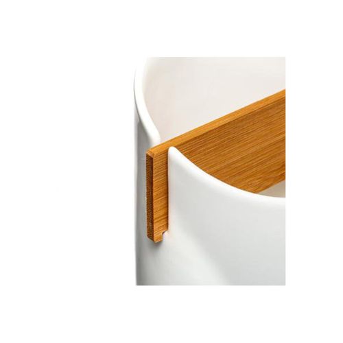 Pot à Ustensiles 2 Compartiments Blanc Seramik