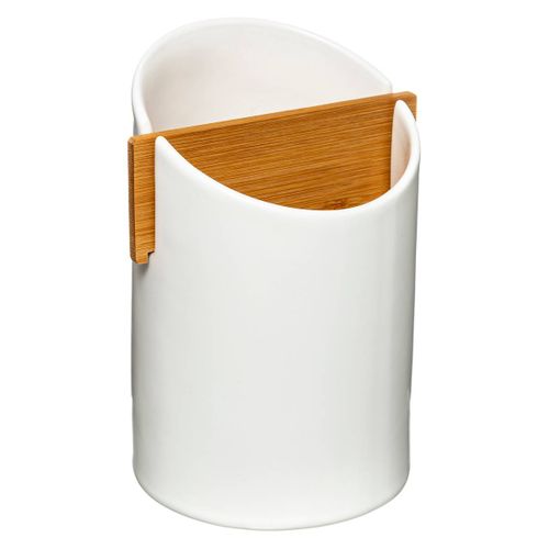 Pot à Ustensiles 2 Compartiments Blanc Seramik