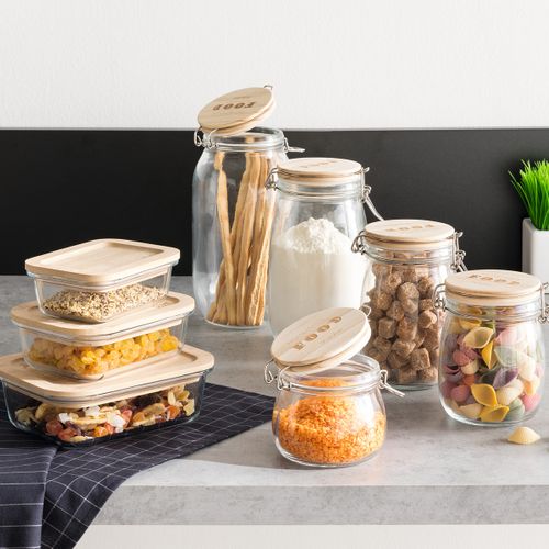 Bocal Verre Couvercle Pin 15l Wording