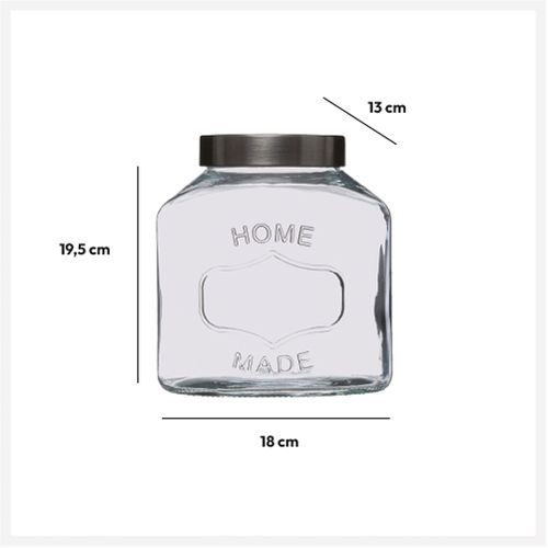 Bocal Verre Couvercle Inox 25l