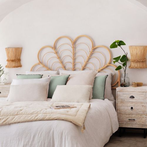 Tête De Lit En Rotin 160 X 140 Cm