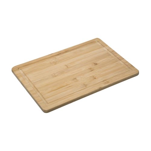 Planche à Découper En Bambou Avec 3 Couteaux Lames En Inox 35 X 25 Cm