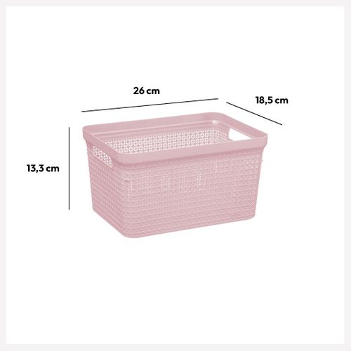Panier De Rangement Rose 5 Litres