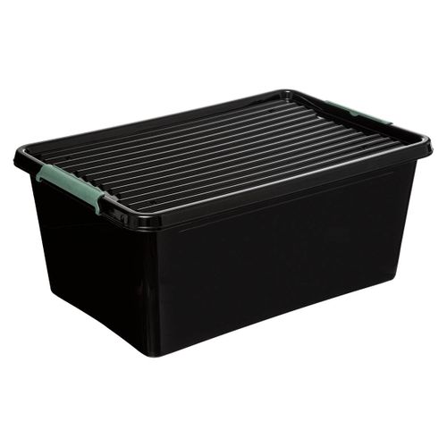 Boîte En Plastique 60l Noir Clip N' Box