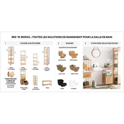 Boite De Rangement En Bambou 31 X 15 Cm