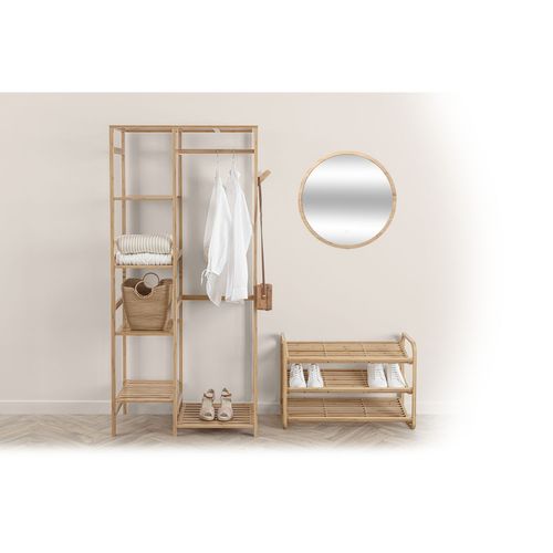 Range Chaussures 3 Étagères En Bambou - Marron