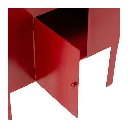 Grande Boite Aux Lettres Rouge En Métal H 80 Cm