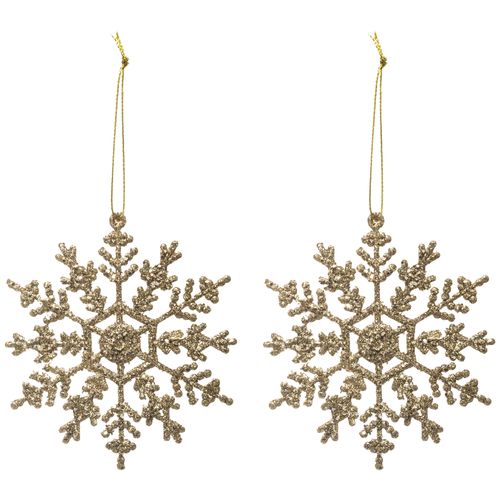 Ornement De Noël Écailles Dorées X 2