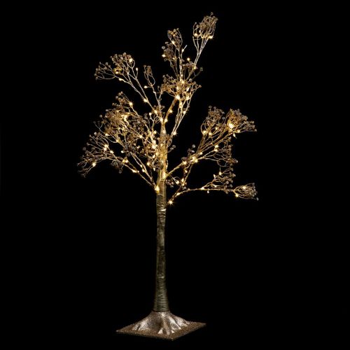 Arbre Lumineux 90 cm Bouquets Or - Or