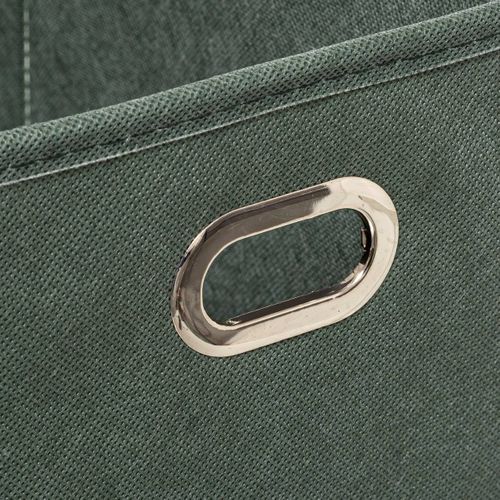 Boîte De Rangement Tissu Vert Kaki 15 X 31 X 15 Cm