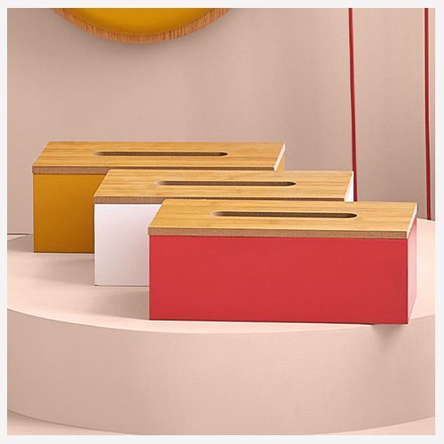 Boîte à Mouchoirs En Bois Noir Charbon