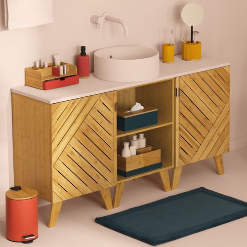 Boîte à Mouchoirs En Bois Jaune Moutarde