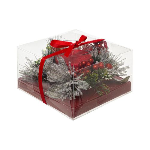 Centre De Table Bougie Parfumée Avec Déco De Noël 210 G