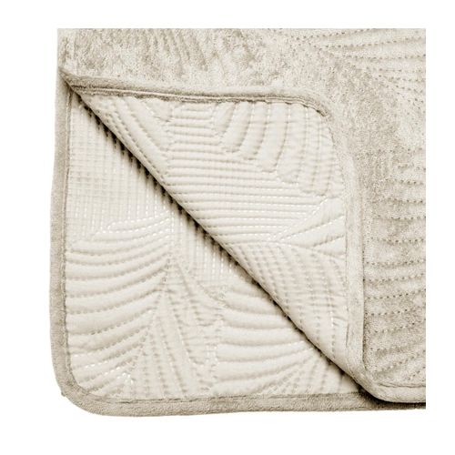 Dessus De Lit Velours Ivoire 240 X 260 Cm