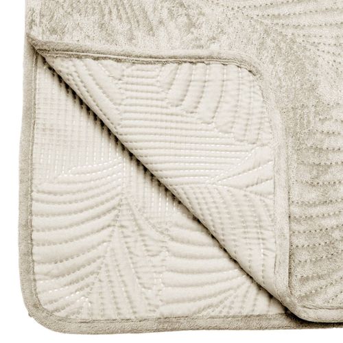 Dessus De Lit Velours Ivoire 240 X 260 Cm