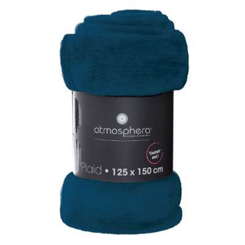 Plaid Flanelle Bleu Égéen 125 X 150 Cm