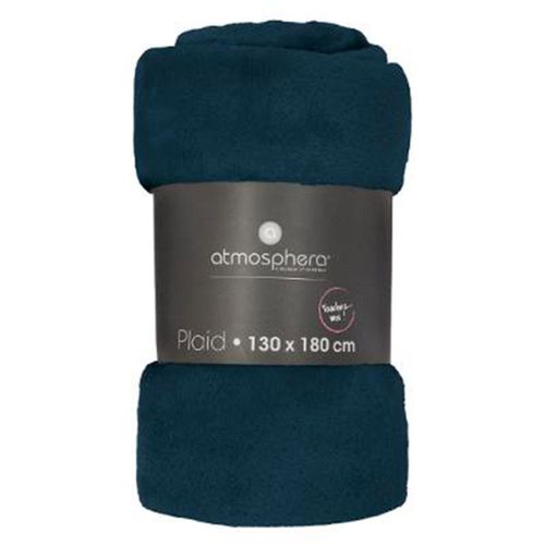 Plaid Flanelle Bleu Égéen 130 X 180 Cm