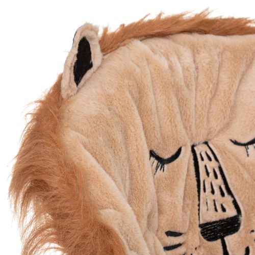 Fauteuil Lion Pour Enfant En Tissu Marron Et Beige