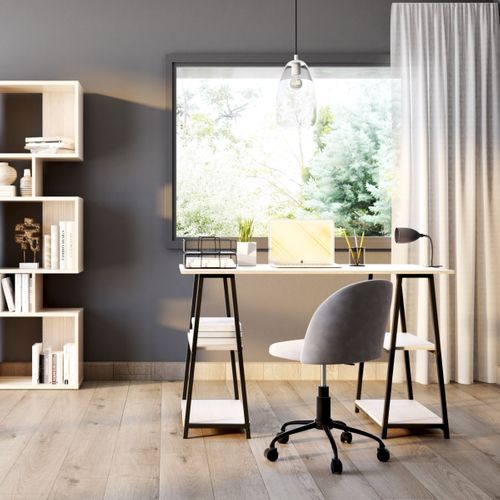 Lampe Pince En Silicone Et Métal Bleu Orage