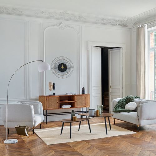 Tapis Décoratif Blanc Ivoire Avec Reflets 120 X 170 Cm