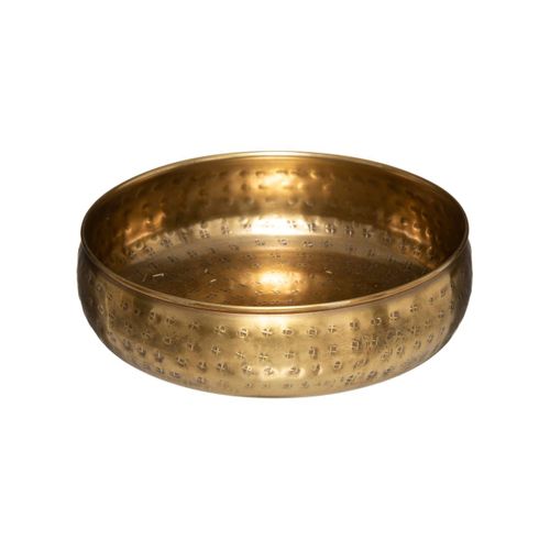 Set De 2 Coupes Déco En Métal Doré Martelé