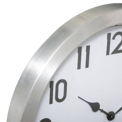 Pendule Horloge Murale Outdoor En Alu Et Verre D 40 Cm