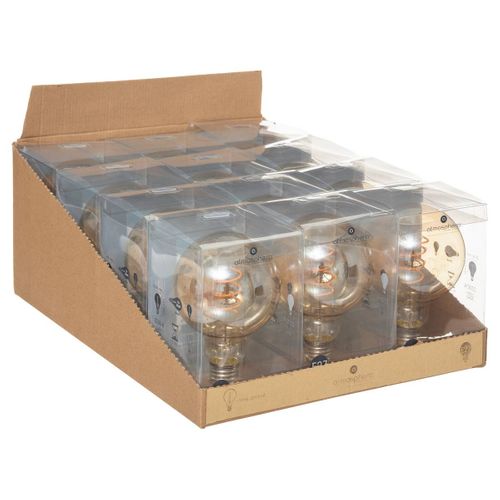 Ampoule à LED Torsadée "ronde" 14cm Ambre