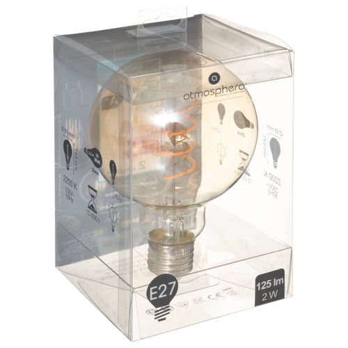 Ampoule à LED Torsadée "ronde" 14cm Ambre
