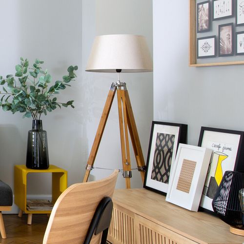Lampadaire Arc Delia Naturel H149,5