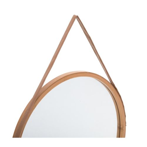 Miroir Mural En Bambou D 38 Cm