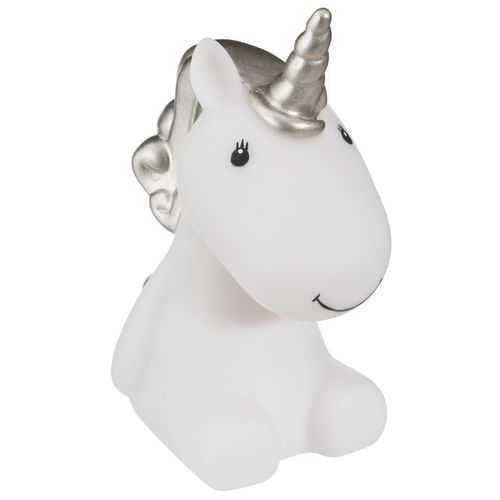 Veilleuse à piles H14 cm LICORNE Dorée ou argentée