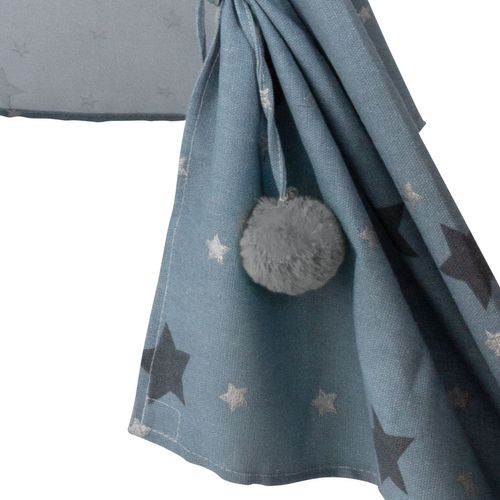 Tipi Enfant Toile Bleue Motif Étoiles Grises Et Argentées H 160 Cm