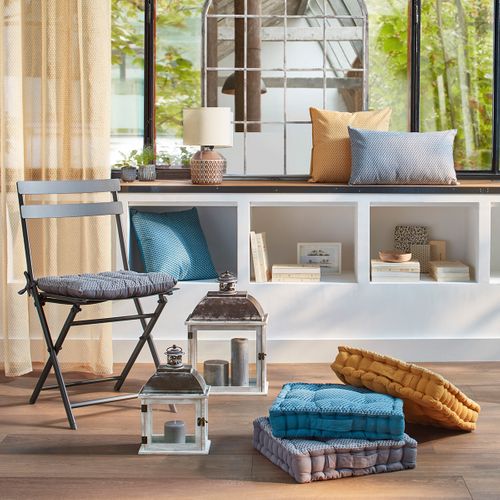 Galette De Chaise Otto Bleu 38x38