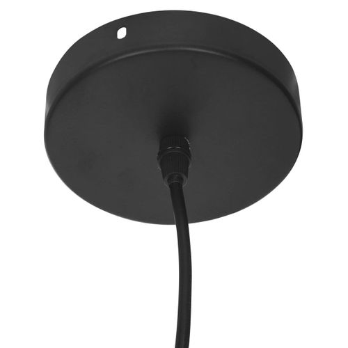 Luminaire Suspension En Bois Et Métal Noir D 15 Cm