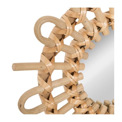 Lot De 3 Miroirs Soleil En Rotin  D 28 Cm