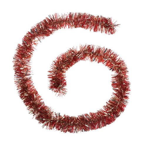 Guirlande De Noël Large 10 Cm Rouge Et Or Longueur 2 Mètres