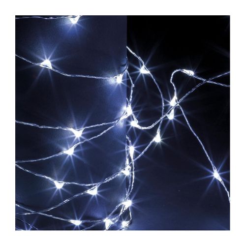 Guirlande Lumineuse Solaire 10 Mètres 100 Microled Blanc Froid 8 Jeux De Lumière