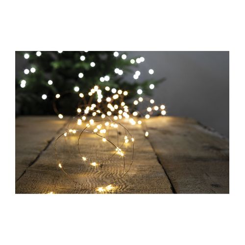 Guirlande Lumineuse Extérieur 10 M 100 Microled Blanc Chaud 8 Jeux De Lumière