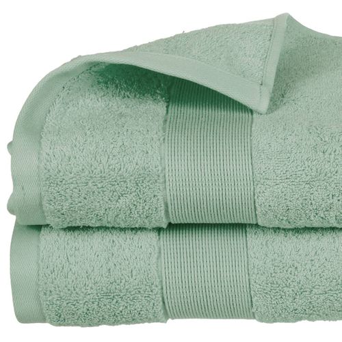 Drap De Bain En Coton Vert Céladon Tissu Éponge 100 X 150 Cm