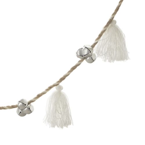 Guirlande De Noël Design Pompon - Blanc