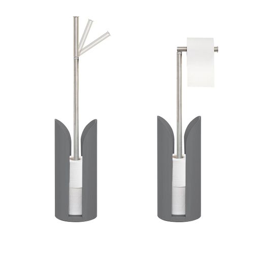 Dérouleur De Papier Wc Avec Réserve Gris