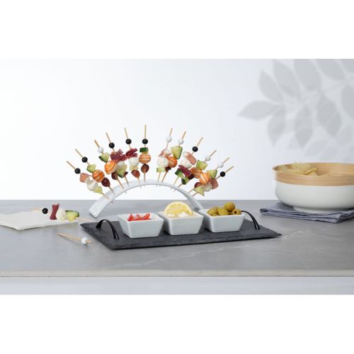 Set Apéritif 3 Ramequins 1 Plateau Ardoise 1 Arche Avec 14 Piques