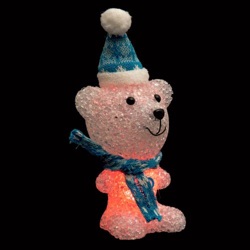 Déco De Noël Lumineuse Animal LED à Variation De Couleurs H 16 Cm