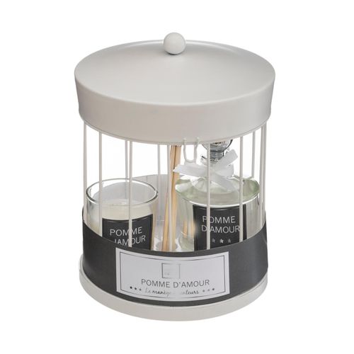 Coffret Senteur 1 Diffuseur De Parfum 6 Bâtonnets 1 Bougie Parfumée