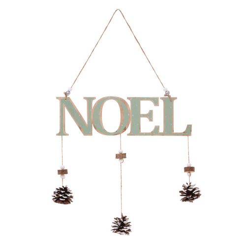 Déco De Noël Mobile à Suspendre Noel Avec Pommes De Pin H 28 Cm